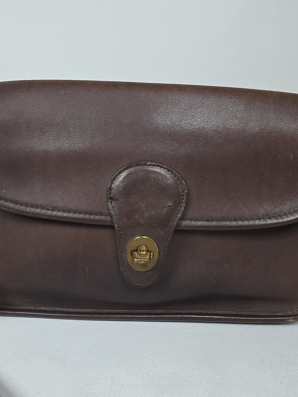 COACH Vintage Brown Leather Men’s Turnlock Clutch Wristlet Bag 9971 USA M OS - Picture 13 of 15
